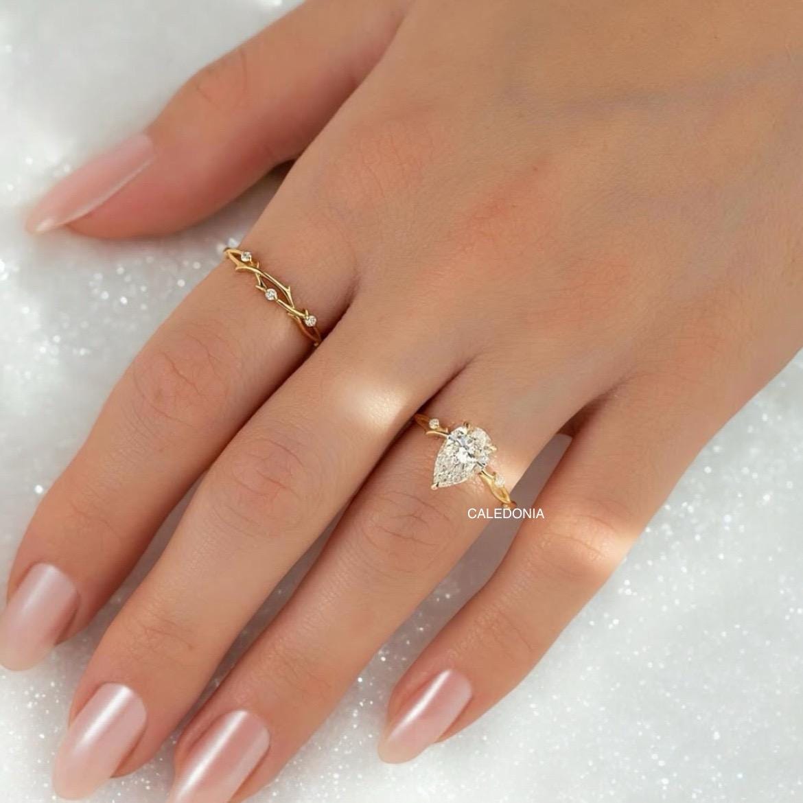 Vintage Art Deco 3 ct oval cut lab grown Hidden Halo Ring love ring